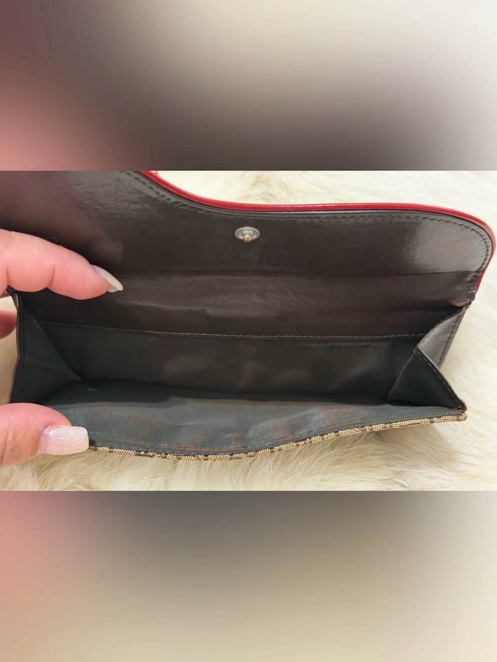 Christian Dior Y2K Vintage Trotter Monogram Rasta Color Canvas Saddle Wallet